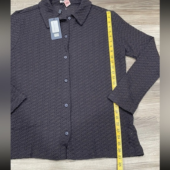 Women’s Missoni Sport Wool Acrylic Collared Button Down Sweater Open Knit - Picture 6 of 13